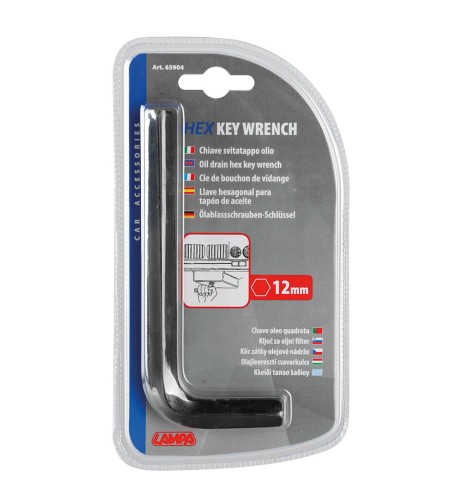 Chiave universale svitatappo olio auto esagonale maschio 12mm