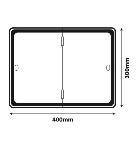 Pannello A D R neutro in alluminio 300x400mm