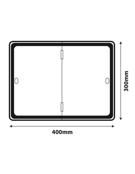 Pannello A D R neutro in alluminio 300x400mm