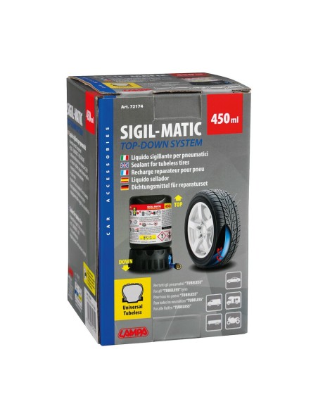 Kit liquido sigillante di ricambio compressori per pneumatici 450 ml