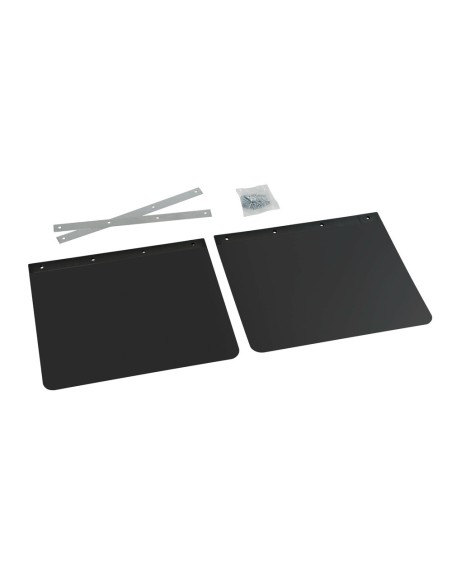 Coppia paraspruzzi universali camion in PVC nero 53xH37cm