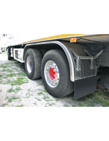 Coppia paraspruzzi universali camion in PVC nero 53xH37cm