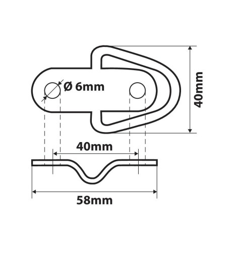 G4 Kit 2 anelli in acciaio per ancoraggio carichi 180kg