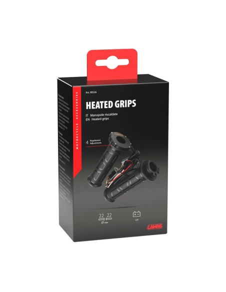 Manopole moto riscaldate 12V con interruttore per manubri 22mm