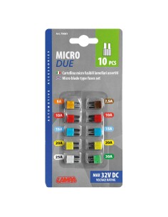 Set 10 fusibili lamellari assortiti Micro Due 12 32V 5 30A