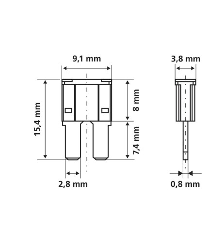 Set 10 fusibili lamellari assortiti Micro Due 12 32V 5 30A