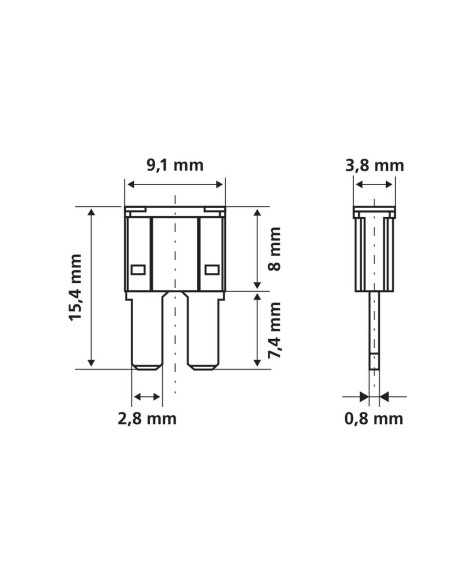 Set 10 fusibili lamellari assortiti Micro Due 12 32V 5 30A