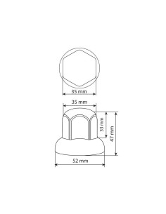 Set 40 copribulloni testa tonda in acciaio inox nero 33mm 2