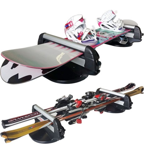 Portasci e snow magnetico universale con antifurto Huski 3 sci o 2 snow