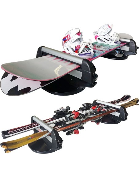 Portasci e snow magnetico universale con antifurto Huski 3 sci o 2 snow