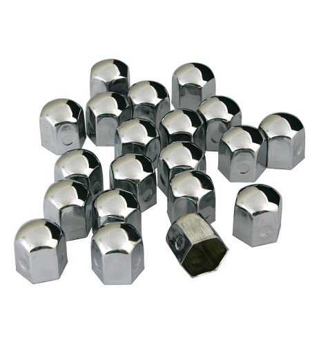 Copribulloni in acciaio cromato diametro 17mm