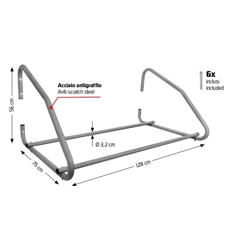 Supporto porta gomme e cerchioni da parete XL wheelrack