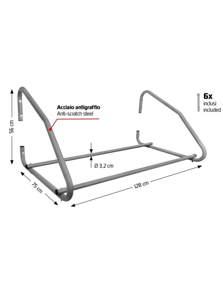 Supporto porta gomme e cerchioni da parete XL wheelrack