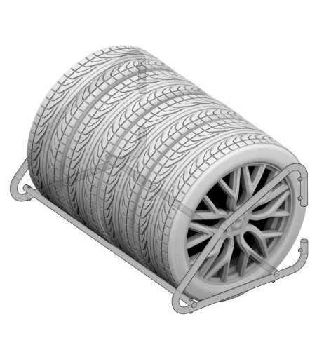 Supporto porta gomme e cerchioni da parete XL wheelrack