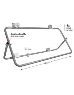 Supporto porta gomme e cerchioni da parete richiudibile XL foldable rack 2