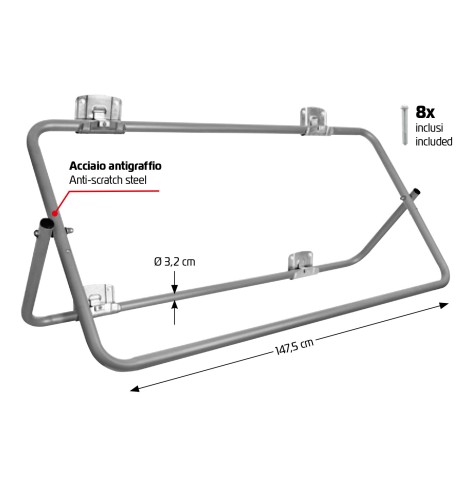 Supporto porta gomme e cerchioni da parete richiudibile XL foldable rack