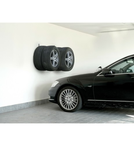 Set 2 ganci porta gomme e cerchioni da parete