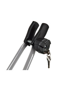 Portabiciclette universale in acciaio Grigio con serratura per barre portat 2