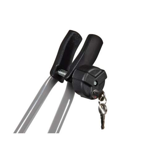 Portabiciclette universale in acciaio Grigio con serratura per barre portat