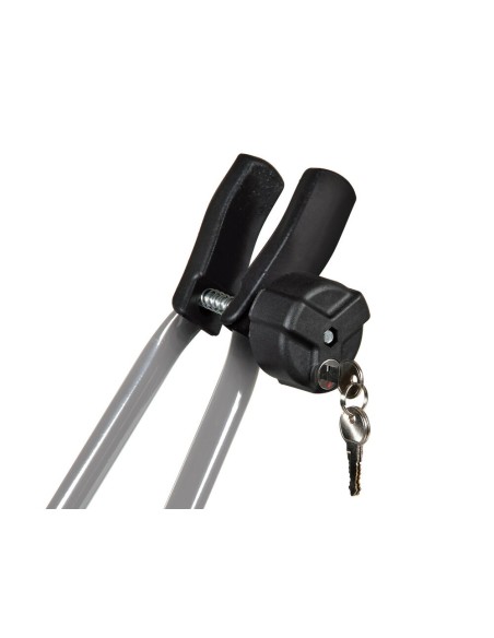 Portabiciclette universale in acciaio Grigio con serratura per barre portat