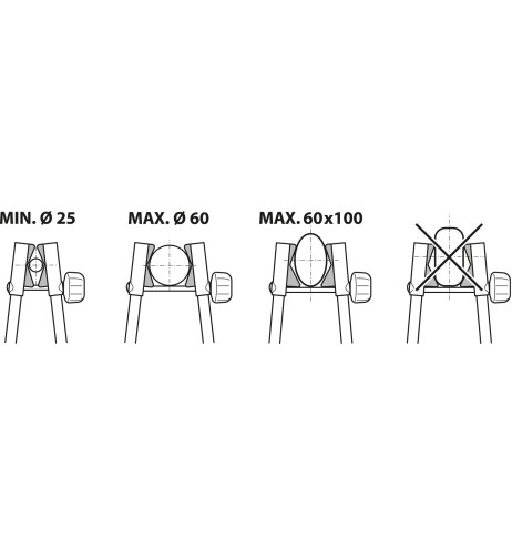 Portabici da tetto per barre portatutto max 60mm Peruzzo Modena