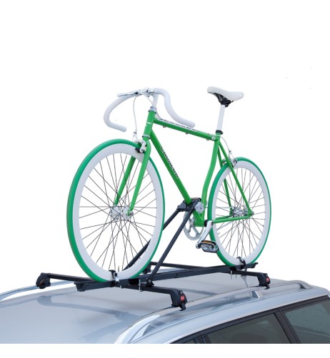 Portabici da tetto universale acciaio verniciato nero Bici 1000