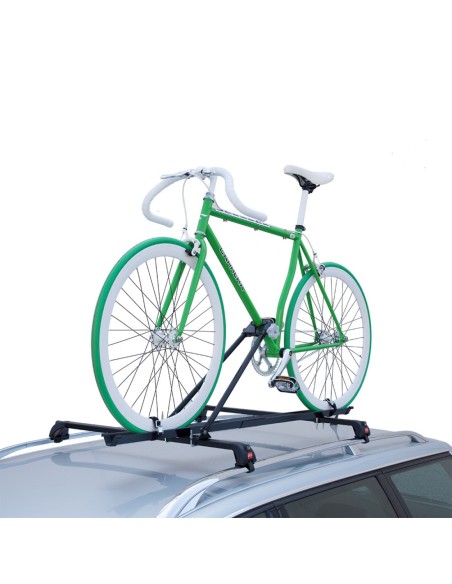 Portabici da tetto universale acciaio verniciato nero Bici 1000