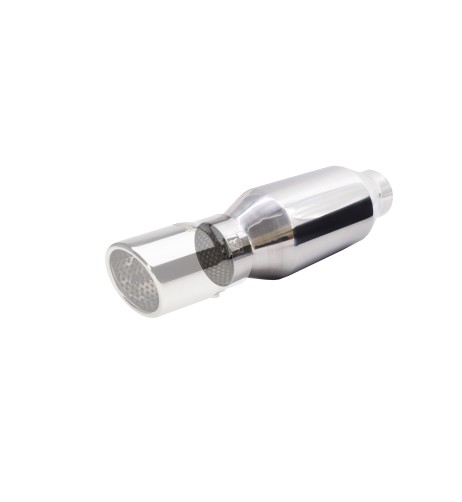 Silenziatore universale inox lucido uscita rotonda 61mm ESR5 260mm