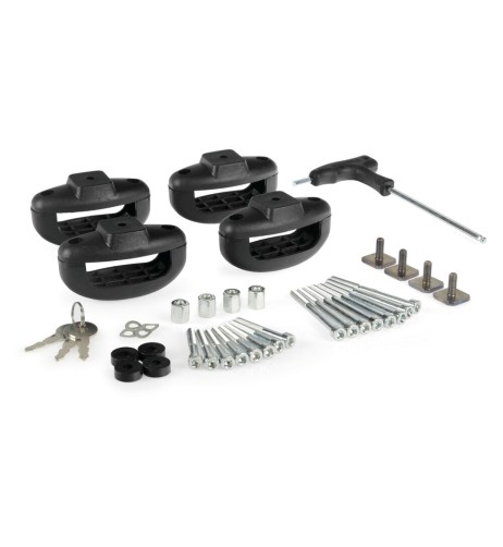 Portasci e Snowboard NK 60 in alluminio nero per barre 6 sci o 4 snow