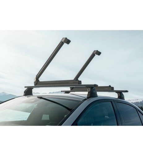 Portasci e Snowboard NK 60 in alluminio nero per barre 6 sci o 4 snow