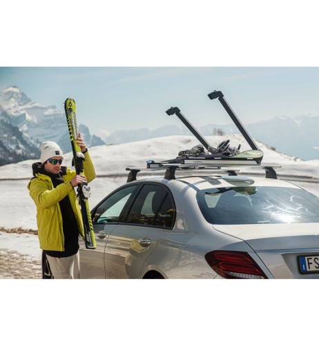 Portasci e Snowboard NK 60 in alluminio per barre 6 sci o 4 snow