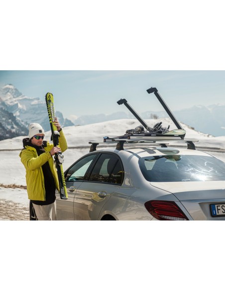 Portasci e Snowboard NK 60 in alluminio per barre 6 sci o 4 snow