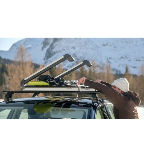 Portasci e Snowboard PS 60 Scorrevole in alluminio per barre 6 sci o 4 snow