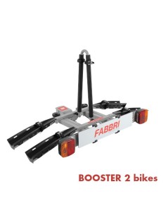 Portabici booster 2 bici posteriore in alluminio per gancio traino