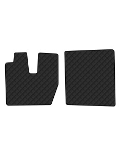 Coppia tappeti camion in similpelle imbottiti Nero Iveco S Way dal 2024