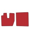 Coppia tappeti camion in similpelle imbottiti Rosso Iveco S Way dal 2024