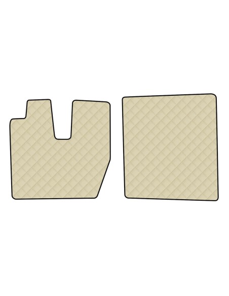 Coppia tappeti camion in similpelle imbottiti Panna Iveco S Way dal 2024