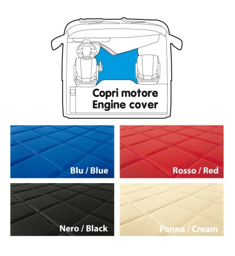 Tappeto centrale camion in similpelle imbottito Blu Iveco S Way dal 2024