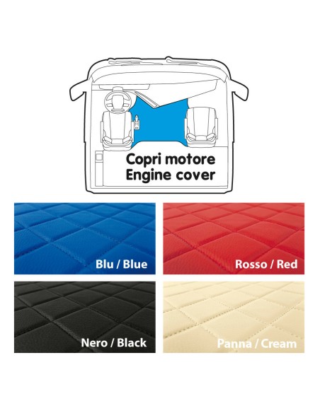 Tappeto centrale camion in similpelle imbottito Blu Iveco S Way dal 2024