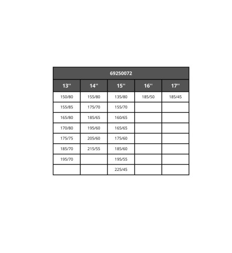 Coppia di calze da neve MCS omologate per auto 072