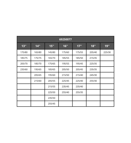 Coppia di calze da neve MCS omologate per auto 077