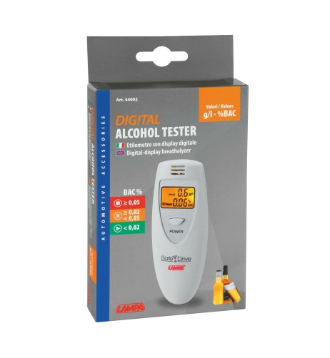 Etilometro digitale con display e auto spegnimento