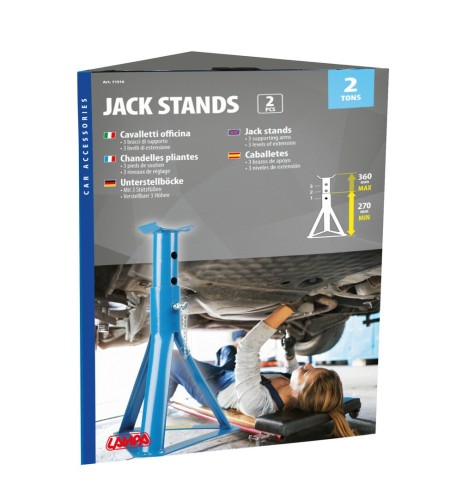 Coppia cavalletti officina omologati 2000Kg