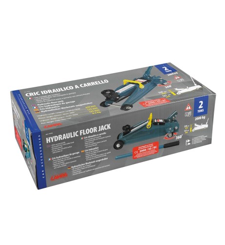 Cric idraulico a carrello con maniglia 2000kg