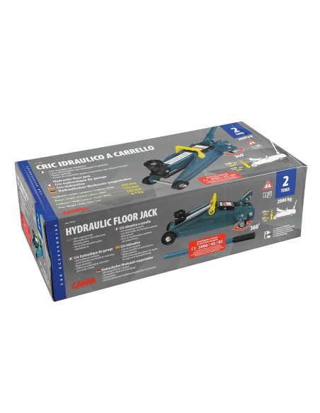 Cric idraulico a carrello con maniglia 2000kg