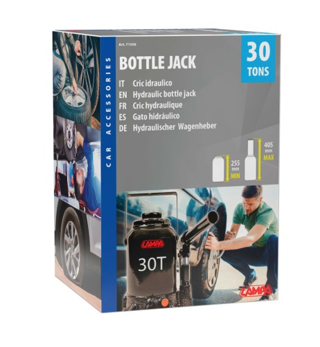 Cric idraulico omologato 30000Kg alzata 255 405mm