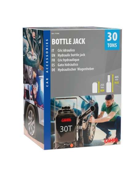 Cric idraulico omologato 30000Kg alzata 255 405mm