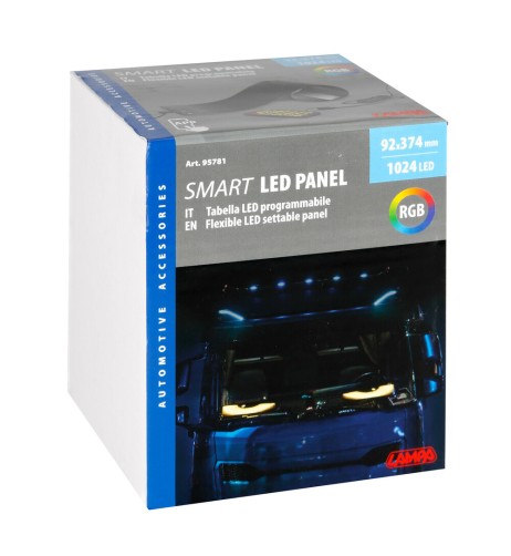 Tabella Led programmabile USB 1024 Led a colori 374x92mm