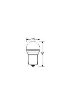 Lampadina auto BA15s P21W 1 mega Led COB 10 30V Bianco 2