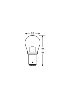 Kit 2 lampadine Mega Led Cree 9 32V BAY15d 1 LED 6500K 2